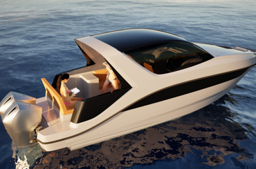 whittley teases the industry's first walk-through windscreen design concept for a new model hardtop cabin trailer boat.